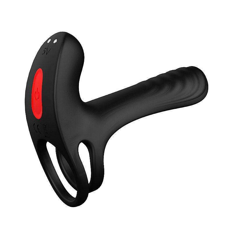 Anel Peniano Vibrador Duplo Meia Capa - 6720