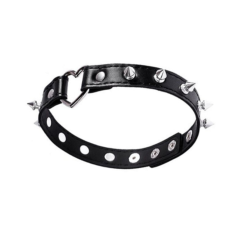 Coleira Bondage Choker com Coração e Pinos - 8070