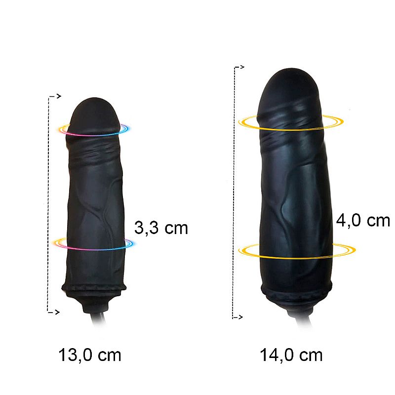 Plug Anal Silicone Inflável - 13,0 X 3.3 - 9245