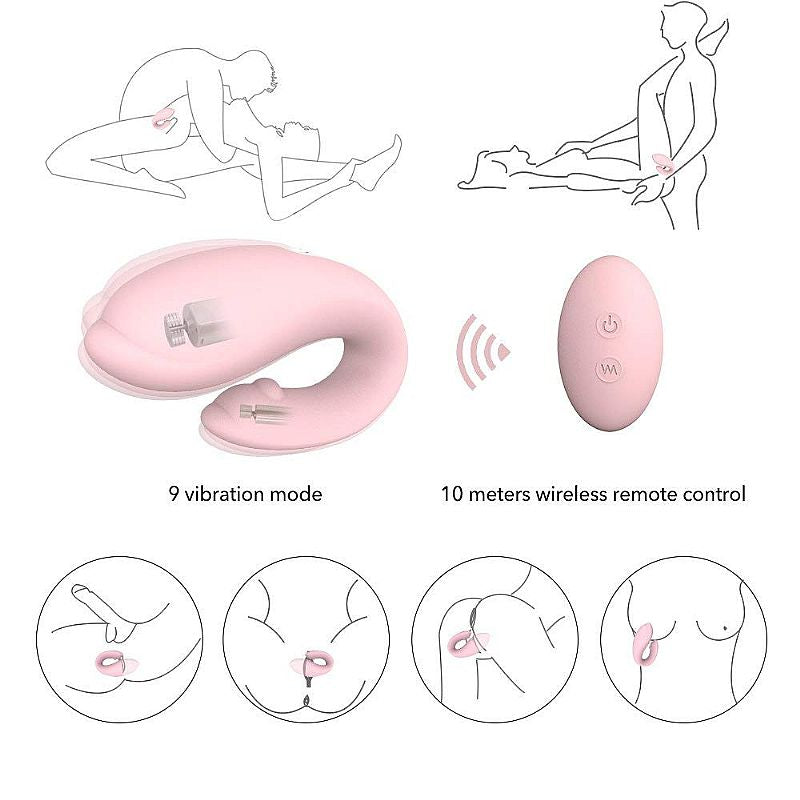 Vibrador Golfinho Duplo Para Casais - 5790