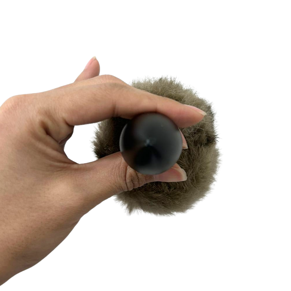 Plug de Alumínio com pompom bicolor
