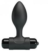 Plug Anal Pequeno Em Silicone Grau Médico Com Vibração - 6019