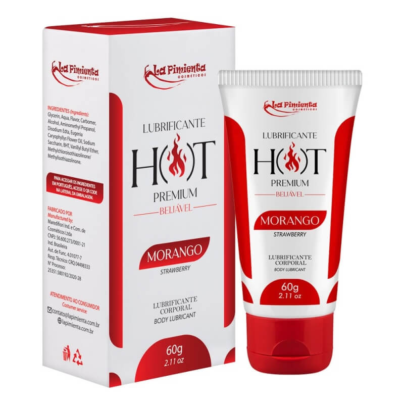 Lubrificante Hot Premium Com Sabor 60G