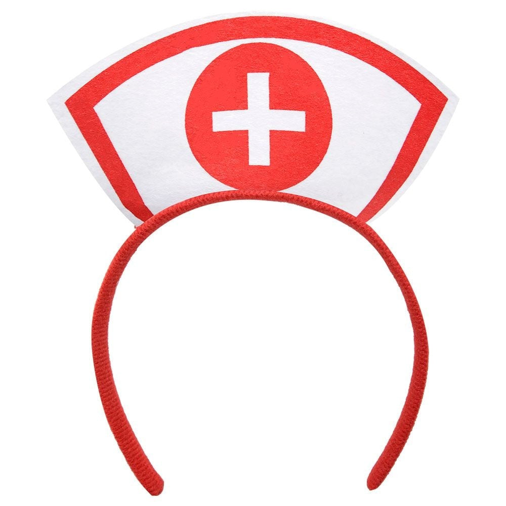 Tiara Enfermeira - vermelha com branco - 34840