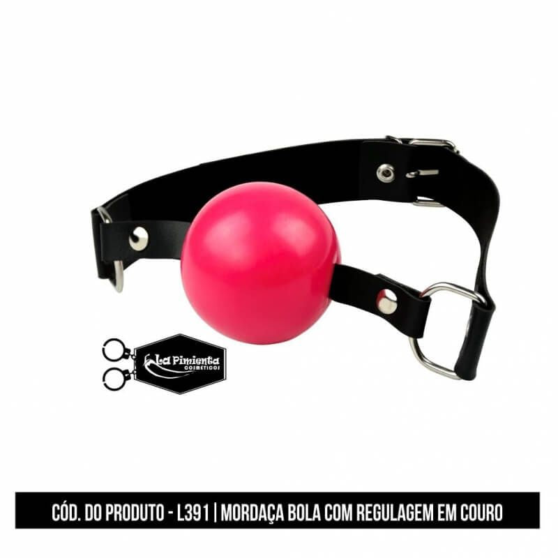 Mordaça Bola Vermelha Com Fivela -L391