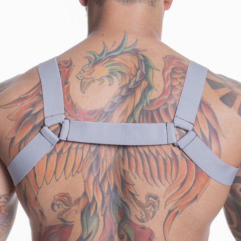 Harness Em Elastico Cinza Com Triangulo -He001C