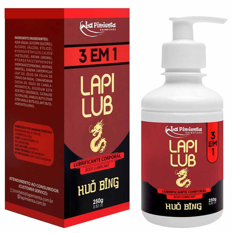 Lapi Lub 3 Em 1 Huo Bing Lubrificante Hot Ice 250g - 35168