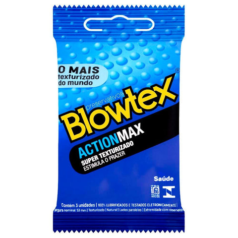 Preservativo Action Texturizado 03 Unidades Blowtex