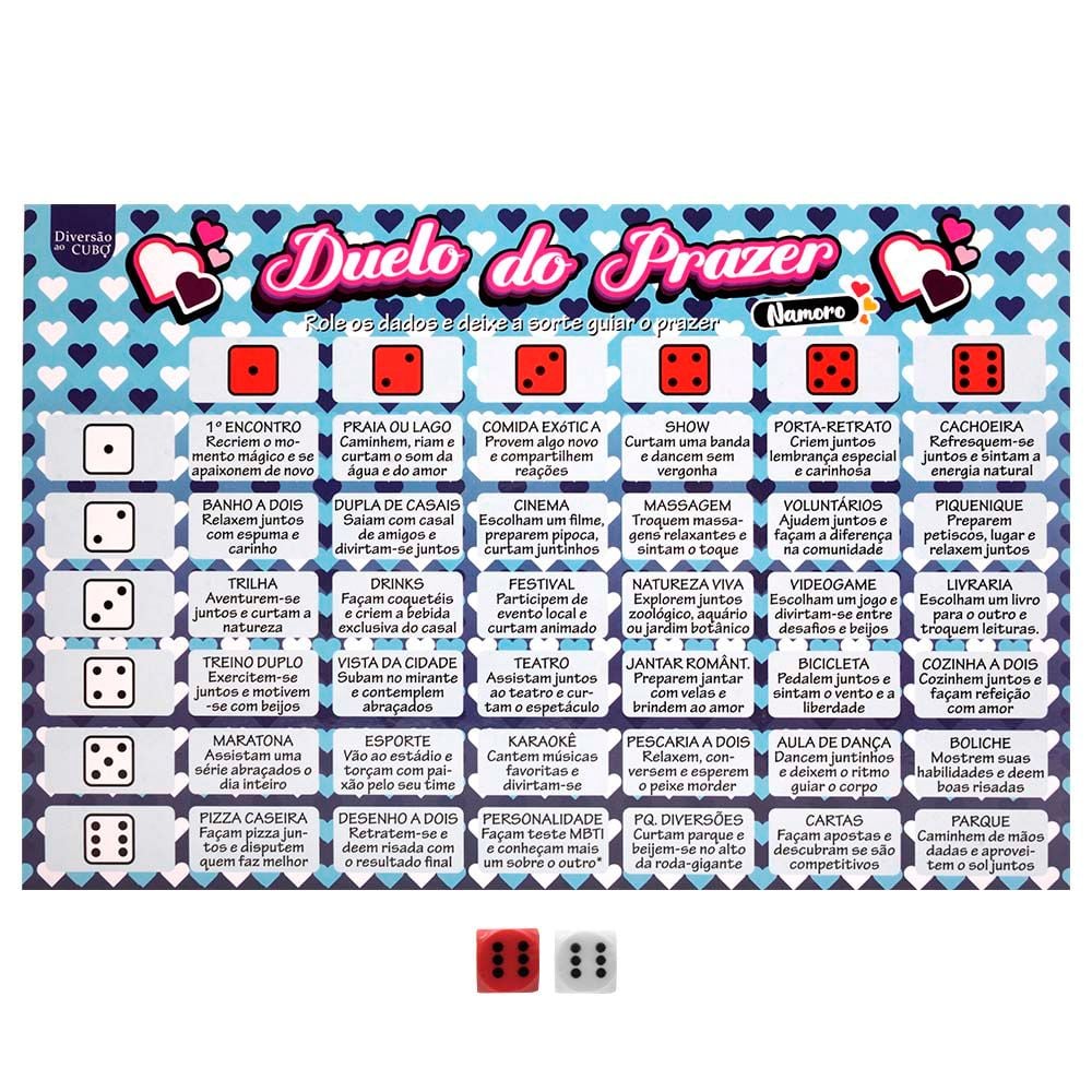 Jogo Duelo Do Prazer Namoro Diversão Ao Cubo - 36312