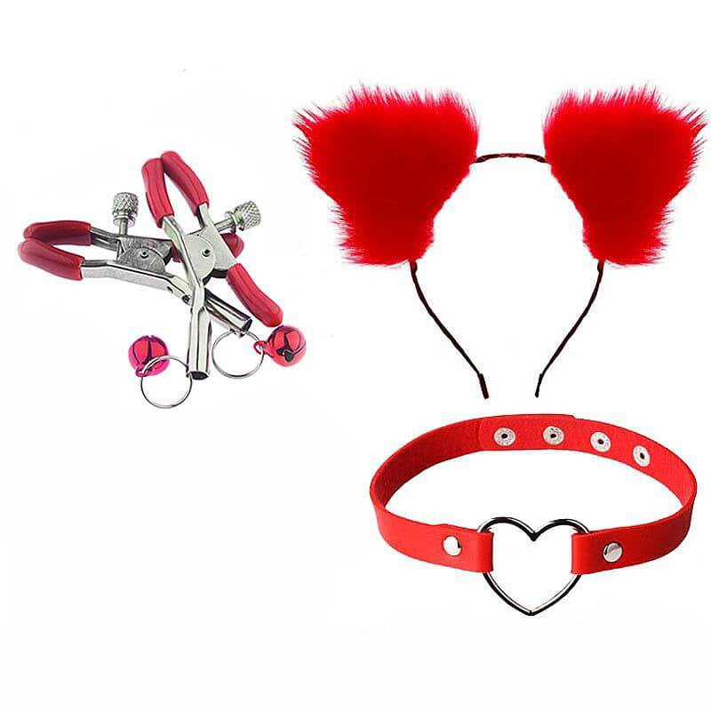 Kit Fox Vermelho Com Plug Anal -7345