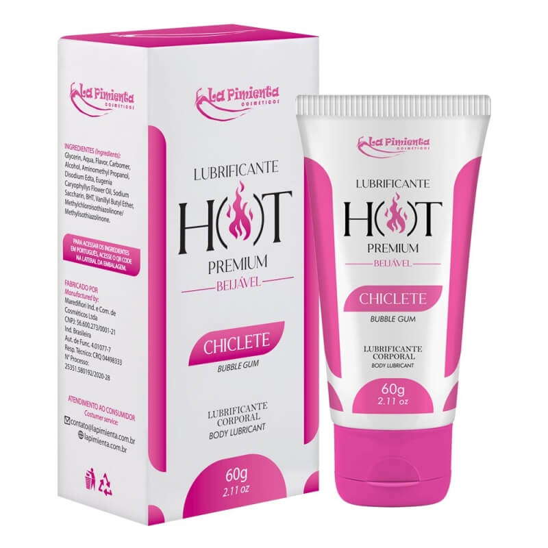 Lubrificante Hot Premium Com Sabor 60G