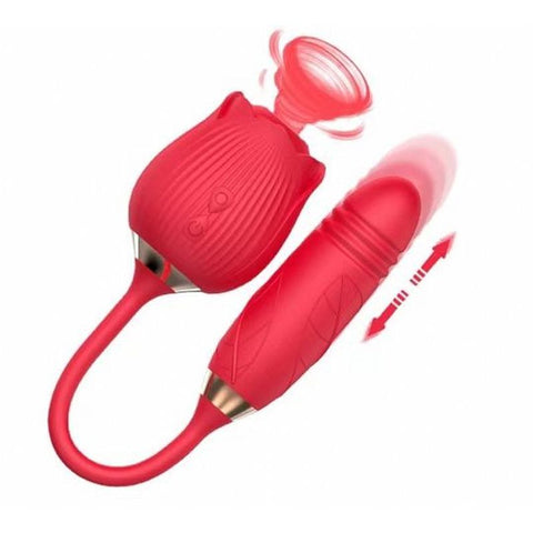 Vibrador Vai e vem & Rosa Pulsadora - 7633
