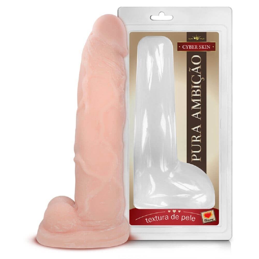 Pênis Maciço Escroto Cyberskin  27X6 Cm -400