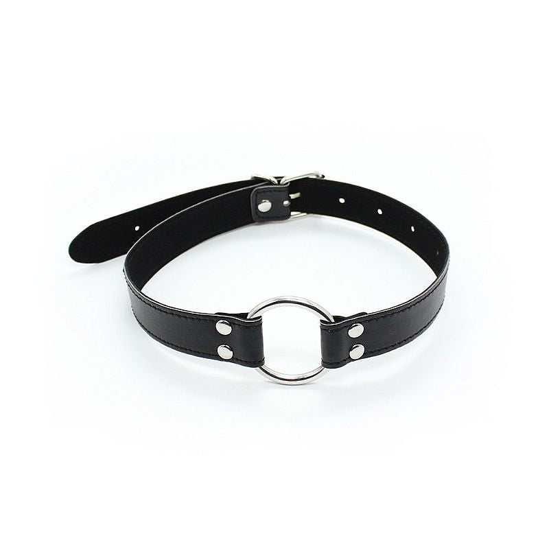 Mordaça Choker Com Anel Metal Cromado -8093