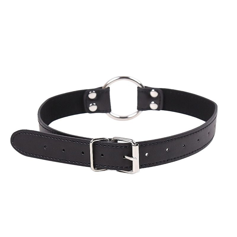Mordaça Choker Com Anel Metal Cromado -8093