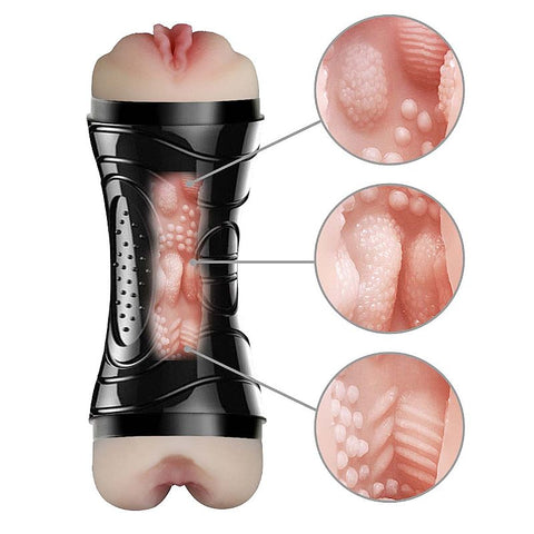 Masturbador Duplo Lanterna Mini - Vagina e Ânus - 8277
