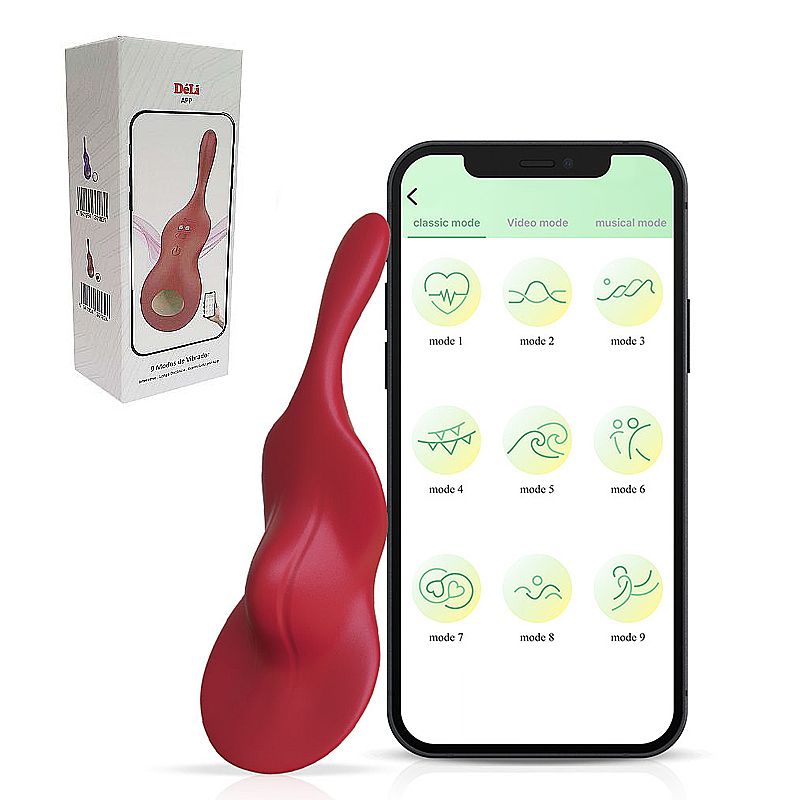 Vibrador de Calcinha via APP -  Deli - 8287