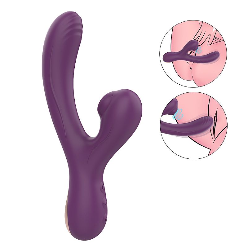 Vibrador de Ponto G e clitóris com Pulsação - 8484