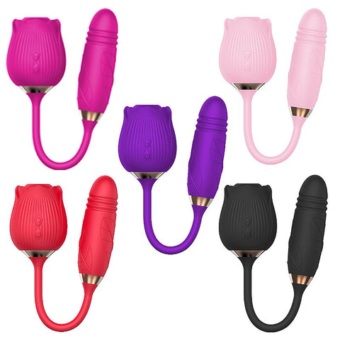 Vibrador Vai e vem & Rosa Pulsadora - 7633
