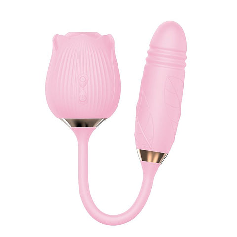 Vibrador Vai e vem & Rosa Pulsadora - 7633
