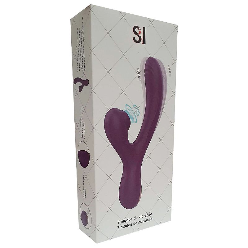 Vibrador de Ponto G e clitóris com Pulsação - 8484