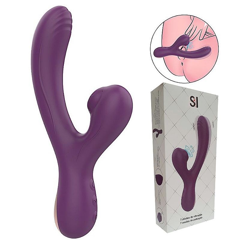 Vibrador de Ponto G e clitóris com Pulsação - 8484