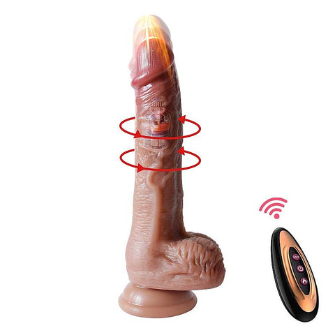 Pênis Realístico em Silicone Líquido com Vai e Vem / Rotativo e Aquecimento - 20,5 x 3,8 -  8823
