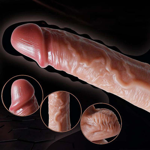 Pênis Realístico em Silicone Líquido com Vai e Vem / Rotativo e Aquecimento - 20,5 x 3,8 -  8823