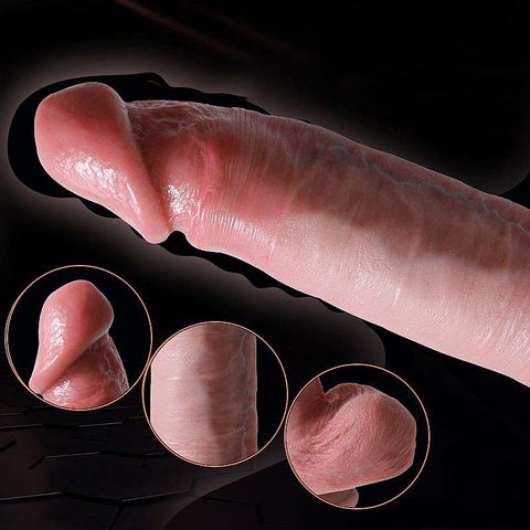 Pênis Realístico em Silicone Líquido com Vai e Vem / Rotativo e Aquecimento - 21,5 x 4,2 - 8824