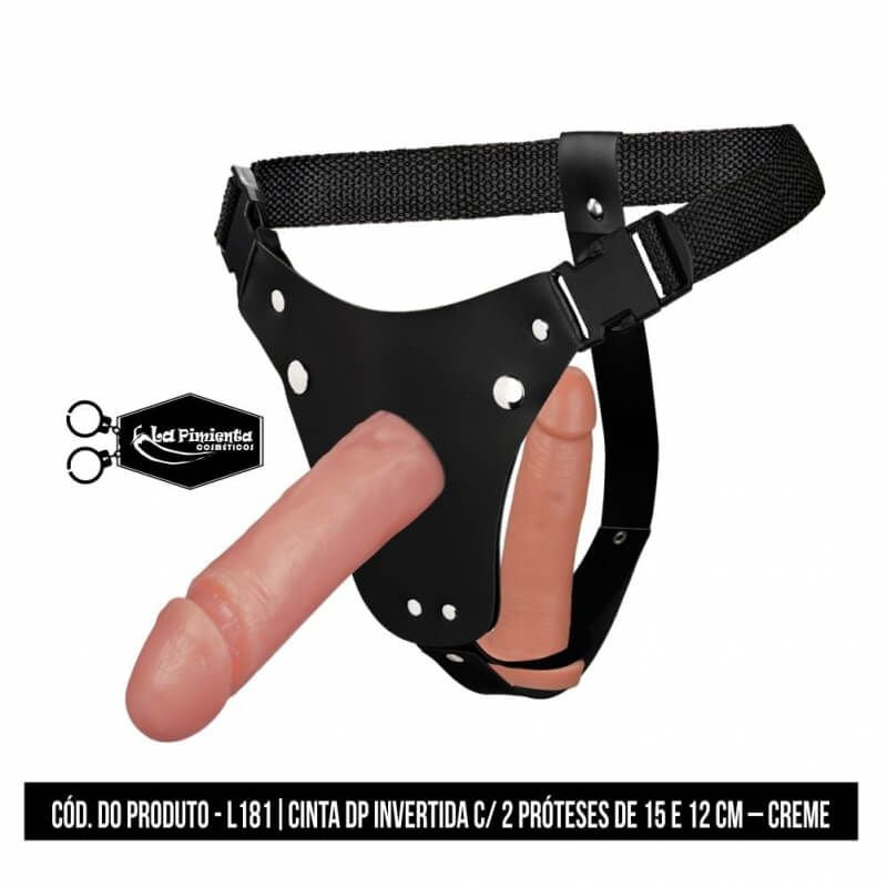 Cinta Dupla Ativa E Passiva Com 2 Próteses De 15 E 13Cm -L181