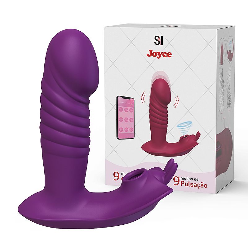 Vibrador de duplo com Pulsação e Aplicativo - 8977