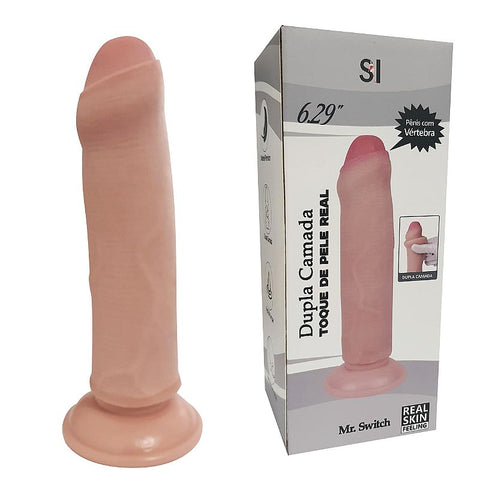 Pênis Realístico com Dupla Camada 16x4cm - 7999