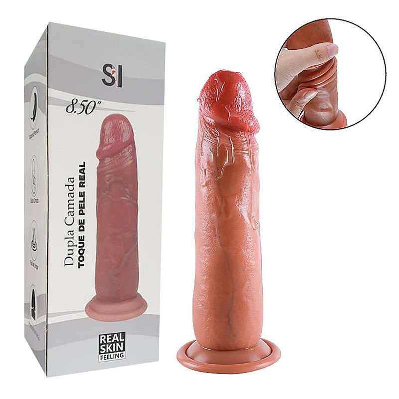 Pênis Realístico com Dupla Camada - 20x4,5cm - 7840