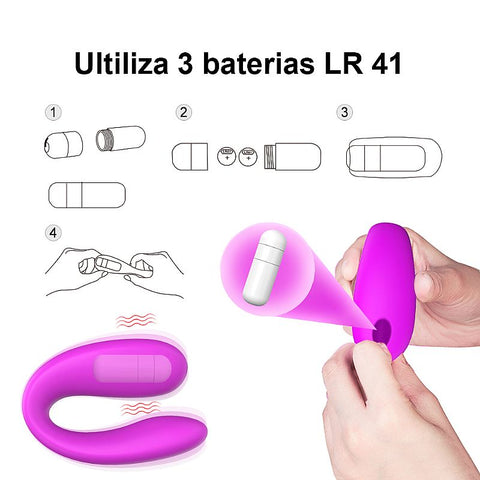 Vibrador de Casal à Bateria - Vebe - S-Hande - 8792