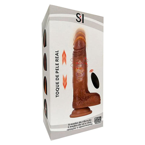 Pênis Realístico com Vai e vem com Rotação / Controle Remoto - 19,5 x 3,3cm - 9519