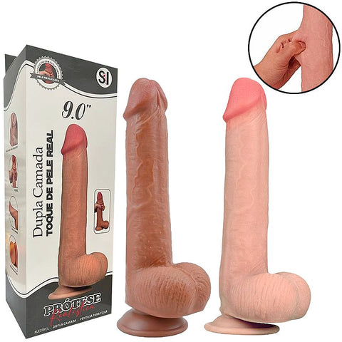 Pênis Realístico com Dupla Camada 9.0" 23X4cm - 6012