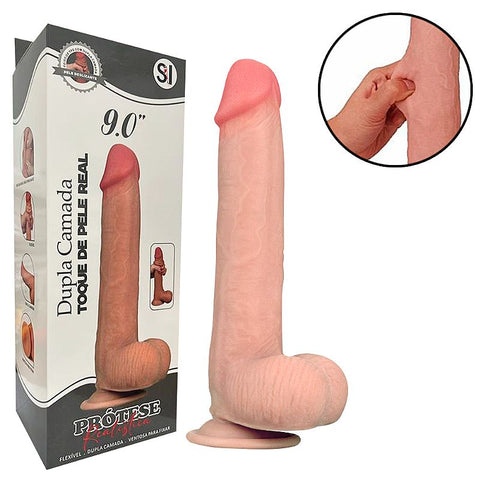 Pênis Realístico com Dupla Camada 9.0" 23X4cm - 6012