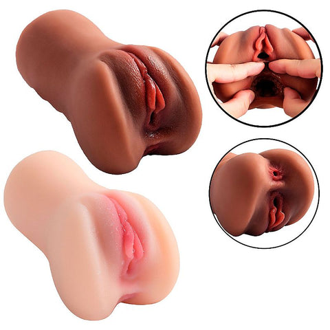 Masturbador Masculino Formato Vagina e Ânus - 16,5x9cm - 9786