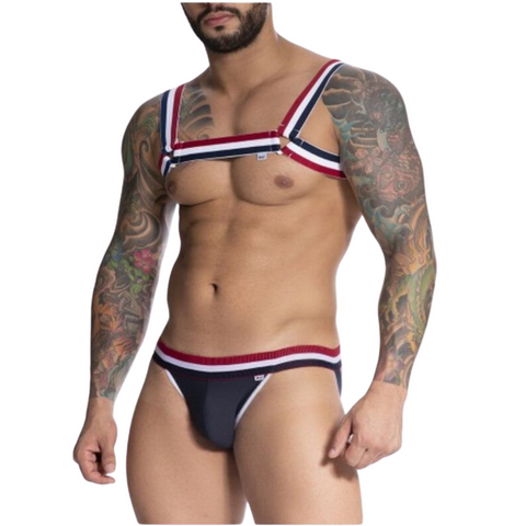 Jock Azul Marinho Com Elastico Tricolor -Sd108