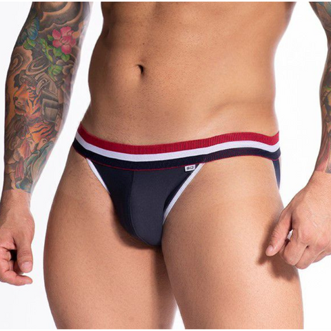 Jock Azul Marinho Com Elastico Tricolor -Sd108
