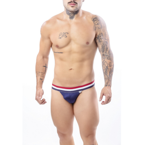 Jock Azul Marinho Com Elastico Tricolor -Sd108