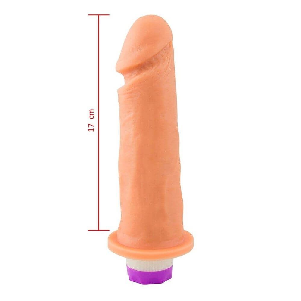Pênis Realístico Com Vibração 18X4,5 -Pc014