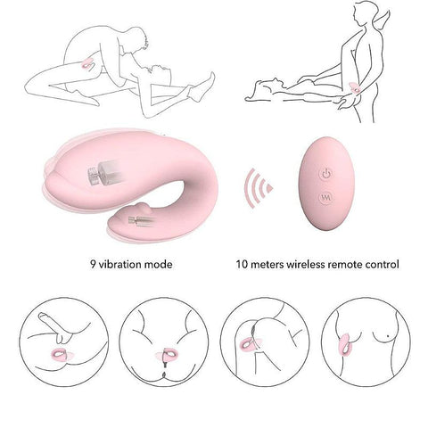 Vibrador Golfinho Duplo Para Casais - 5790