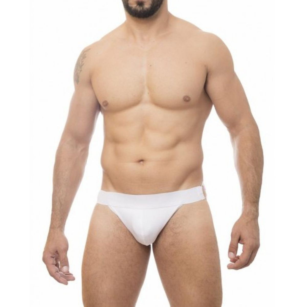 Jock Strap Branca Com Argolas -Sd024B
