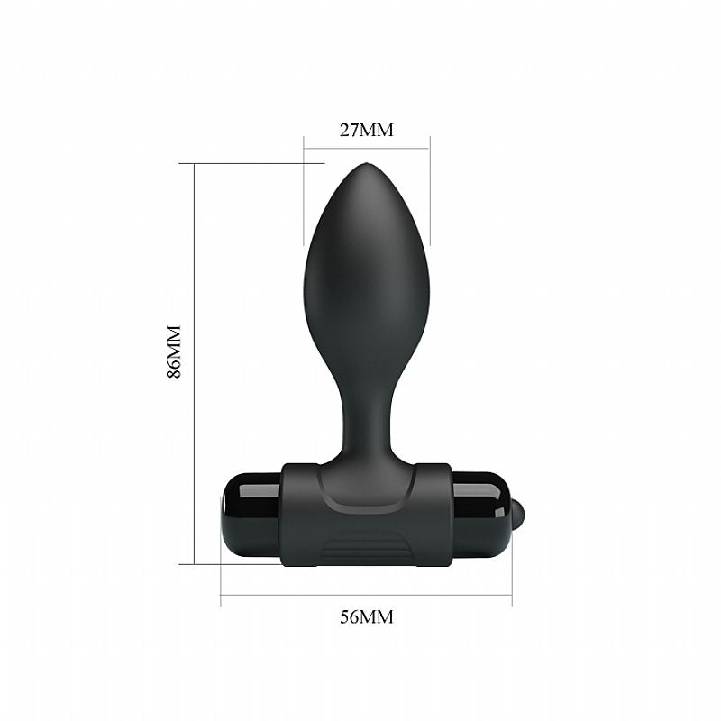 Plug Anal Pequeno Em Silicone Grau Médico Com Vibração - 6019