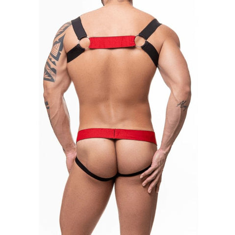 Jock Strap Preto E Vermelho -Sd127