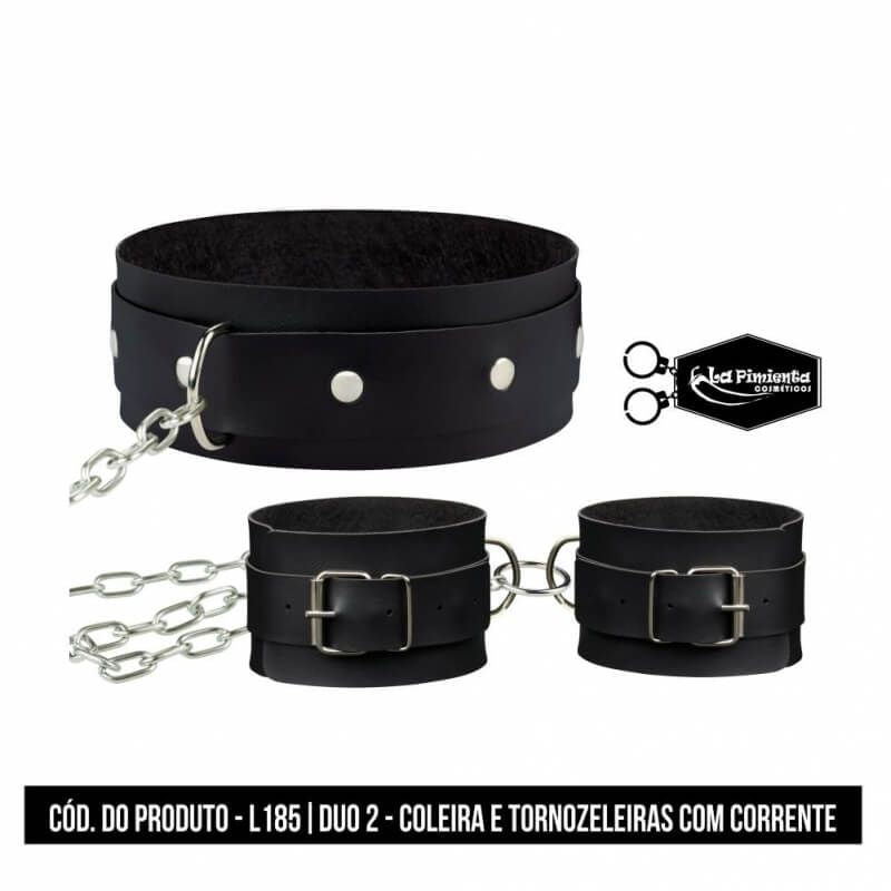 Coleira E Tornozeleira Com Corrente -L185
