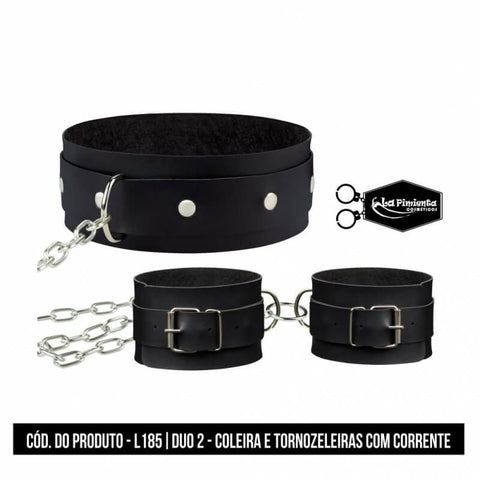 Coleira E Tornozeleira Com Corrente -L185