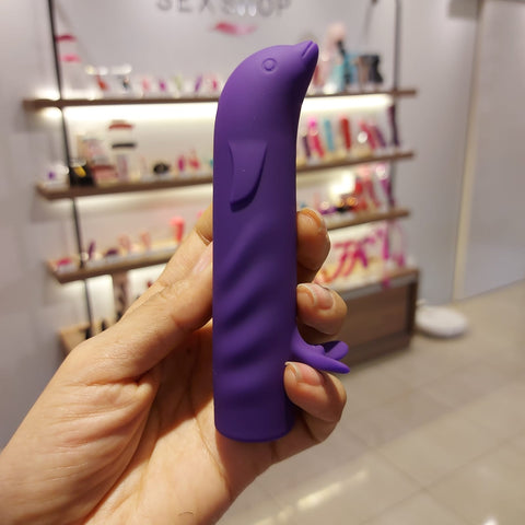 Vibrador de Ponto G - Golfinho Recarregável Tina - 8731