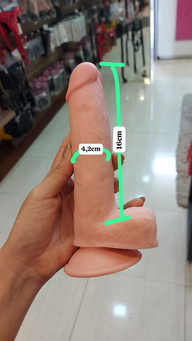 Pênis Realístico com Dupla Camada 9.0" 23X4cm - 6012